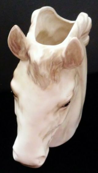 Vintage White Horse Head Vase Planter Napco Ware Ceramic - C5568 3