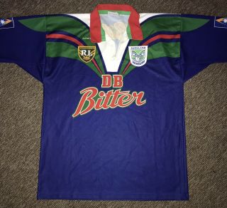 Auckland Warriors 1995 Vintage And Rare Lenco Jersey Size Large