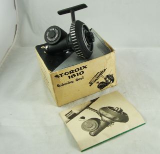 Unusual Old Vintage St.  Croix 1610 Spinning Reel,  Box,  Paper - Made By Tamco