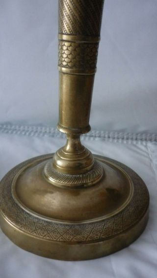 Antique French Empire Style Gilt Bronze Candlesticks 3