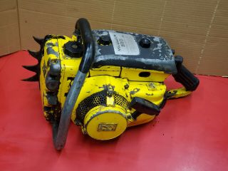 McCULLOCH 380 VINTAGE COLLECTOR CHAINSAW 87cc MUSCLE SAW TURNS BEAST 91WS3 3