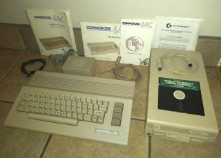 Vintage Commodore 64 C64 Computer W/ Power Supply,  1541 Floppy Drive -