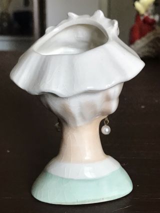 RARE,  Vintage Head Vase,  3.  5” One Of a Set By NANCO 3