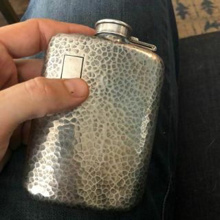 Silver Flask 170.  8 Grams Of 950 Silver Vintage Hip Flask