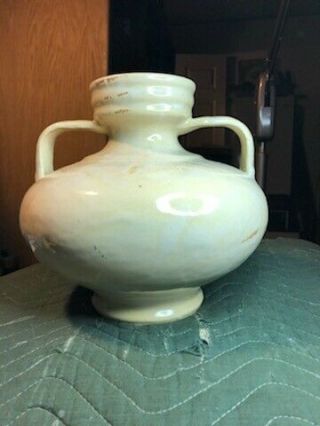 Antique Or Vintage Arts & Crafts Or Style Art Pottery Vase Pot With Handles
