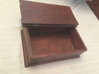 Antique Wooden Letter Box 10 1/4 " X 6 1/2 " Trinket,  Rustic,  Document