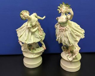 Rare Vintage Cybis Cordey Porcelain Lace Ballerina Figurines 13 " 4105 / 4106