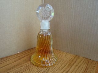Avon 1980 Crystal Snowflake Christmas Bell Occur Cologne 3.  75 Oz Full 6.  5” T