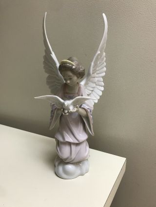 Vintage Lladro Figurie Angel Of Peace 12” Retired Salvador Debon 1994 - 2002