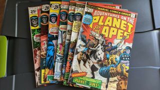 Adventures On The Planet Of The Apes,  Marvel Comics,  1 - 7 (oct 1975,  Marvel)