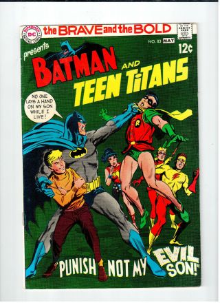 Dc - Brave And The Bold Batman & Teen Titans 83 - Fn/vf May 1969 Vintage Comic