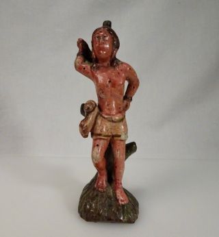 Antique Spanish Colonial Carved Wood Gesso Santos Figure - 56814