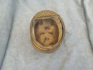 Antique 19th C.  French Brass & Beveled Glass Pocket Watch Casket Display Box