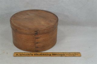 Pantry Box Bent Wood Oak Pine 9x5 " Round Storage Antique Very Good