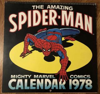 Nos The Spider - Man Mighty Marvel Comics Calendar 1978 - Old Stock