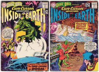 The Brave & The Bold 40 & 41 (1962) Set Cave Carson Inside Earth 2nd Trial