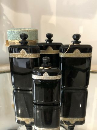 Vintage Caron Nuit De Noel Perfume Bottle Set Of 4,  1 Box Beyond Rare Baccarat