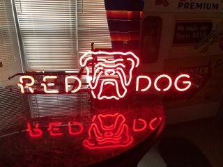 Red Dog Vintage Neon Beer Sign Red Neon Really