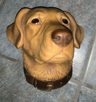 Vintage Bossons Chalkware Head Golden Retriever / Labrador ? Dog