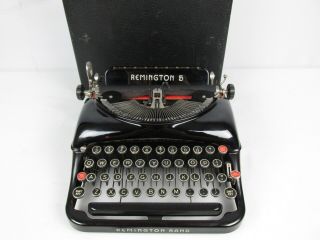 Vintage Remington Rand 5 Typewriter W/ Case High Gloss Finish