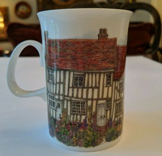Dunoon Fine Bone China Cottages Mug By Sue Scullard Made In England 4 " X 3 "