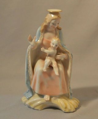 Vintage Hutschenreuther German Porcelain Figurine - Madonna And Child