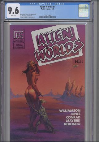 Alien Worlds 1 Cgc 9.  6 1984 Pacific Sci - Fi Comic Al Williamson Cgc Frame
