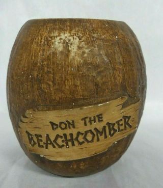 Vintage Don The Beachcomber Coconut Tiki Mug