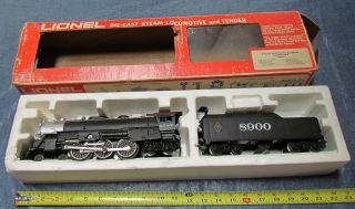 Vintage Lionel 6 - 8900 Santa Fe 4 - 6 - 4 Steam Locomotive & Tender W/sounds & O.  B.