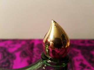 Vintage Avon Perfume Bottle,  Aladdin ' s Lamp Green Glass Genie Bottle 11 3
