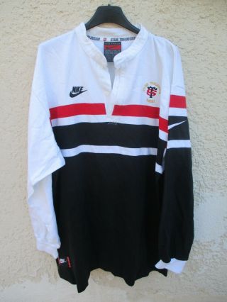Maillot Rugby Stade Toulousain 1997 Nike Shirt Extérieur Away Vintage Coton Xl