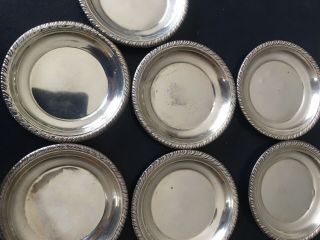 Vintage Dunkirk Sterling Silver Butter Pats Or Coasters 130 Gms