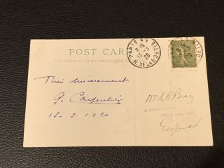 Rare 1920 Georges Carpentier Signed Post Card Jsa Vintage Boxing Autograph