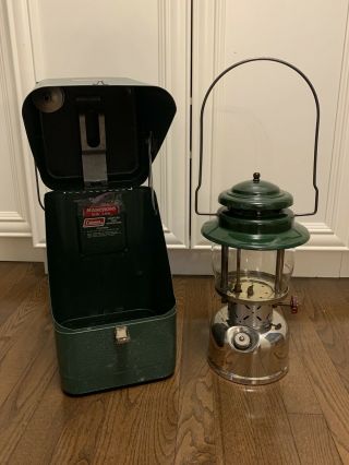 Vintage Green Metal Case W/box 220 - 567 With Coleman Lantern 236 11/1967