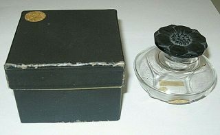 Vintage Caron Baccarat Perfume Bottle & Box Narcisse Noir 1 Oz Open/empty - 2 "