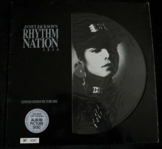 Janet Jackson Rhythm Nation 1814 - 12 " Picture Disc Lp,  Ltd Edition,  1990 Uk,  Ex