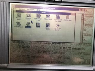 Vintage Rare Hewlett Packard HP Omnibook 300 Windows 3.  1 READ 3