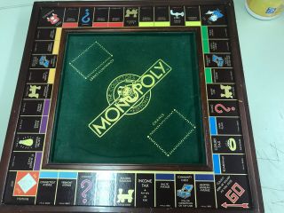 Vintage 1991 Franklin Monopoly Collectors Edition Wood Board Game Complete