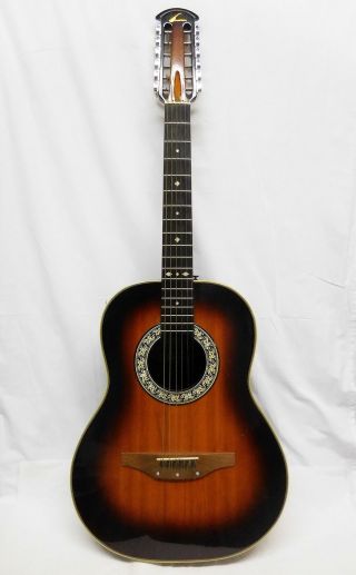 Vintage Estate Ovation 12 String Acoustic Guitar Model 1115 W/ Hardcase