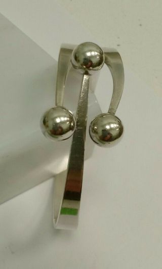 Vintage Sterling Silver AGE Norway Modernist Bangle Bracelet by Anna Greta Eker 3