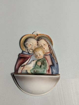 Goebel Hummel 246 Porcelain Holy Family Water Font Wall Pocket