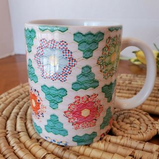 Grandmothers Flower Garden Patchwork Quilt Coffee Cup Mug