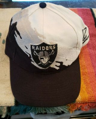 La Oakland Raiders Logo Athletic Splash Hat 90’s Vintage Nfl Snap Back Cap Rare