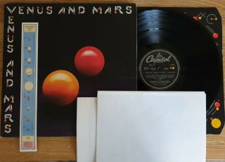 Paul Mccartney&wings " Venus And Mars " (the Beatles) Rare Orig Uk Lp,  Posters Nm