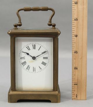 Antique 19thC French Gold Gilt Bronze Carriage Clock, 2