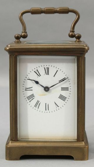Antique 19thC French Gold Gilt Bronze Carriage Clock, 3