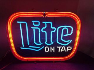 Vintage Lite On Tap Beer Neon Sign