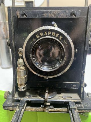 Graflex Anniversary Vintage Speed Graphic Camera W/optar F4.  5 Lens.