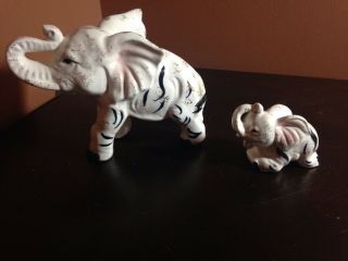 Vintage Circus Elephant Porcelain Figurines Lipper And Mann Creations (japan)