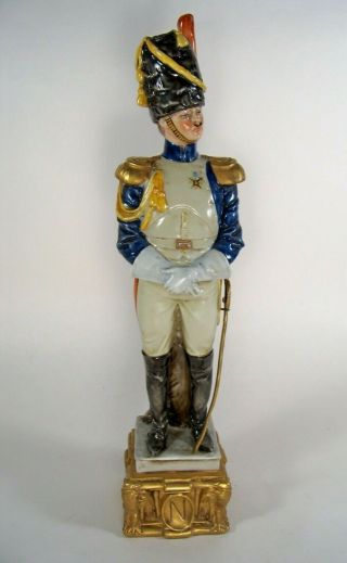 Merli Capodimonte Napoleonic Era French Horse Grenadier Figurine Made In Italy